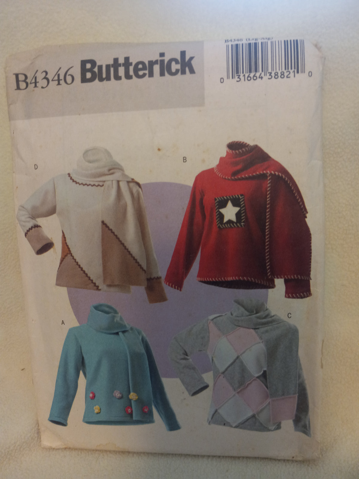 Pattern - Butterick B4346 - Misses' Top & Scarf - Sizes Large - Extra Large
