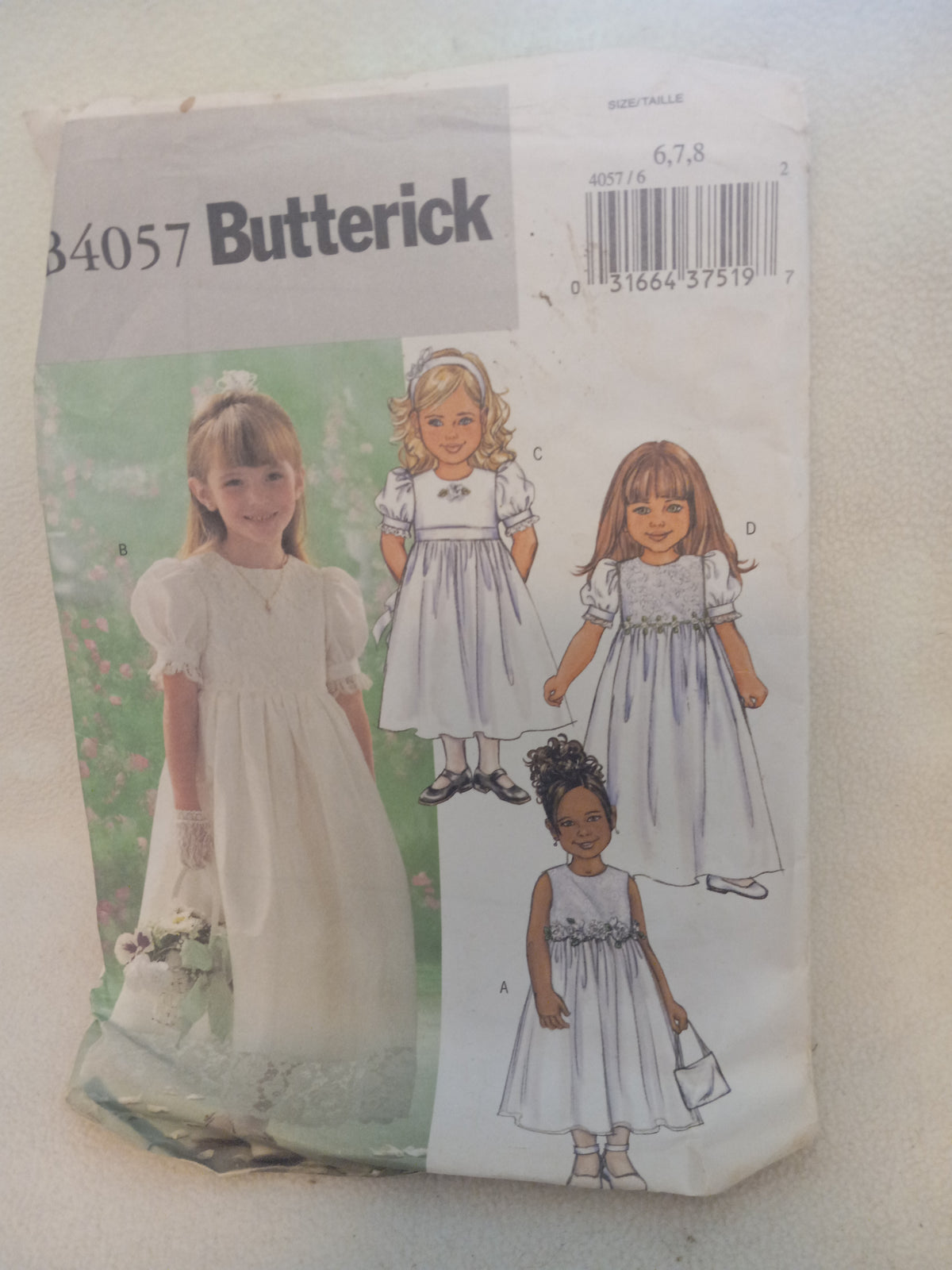 Pattern - Butterick B4057 - Children's/Girl's Dresses - Sizes 2-3-4-5