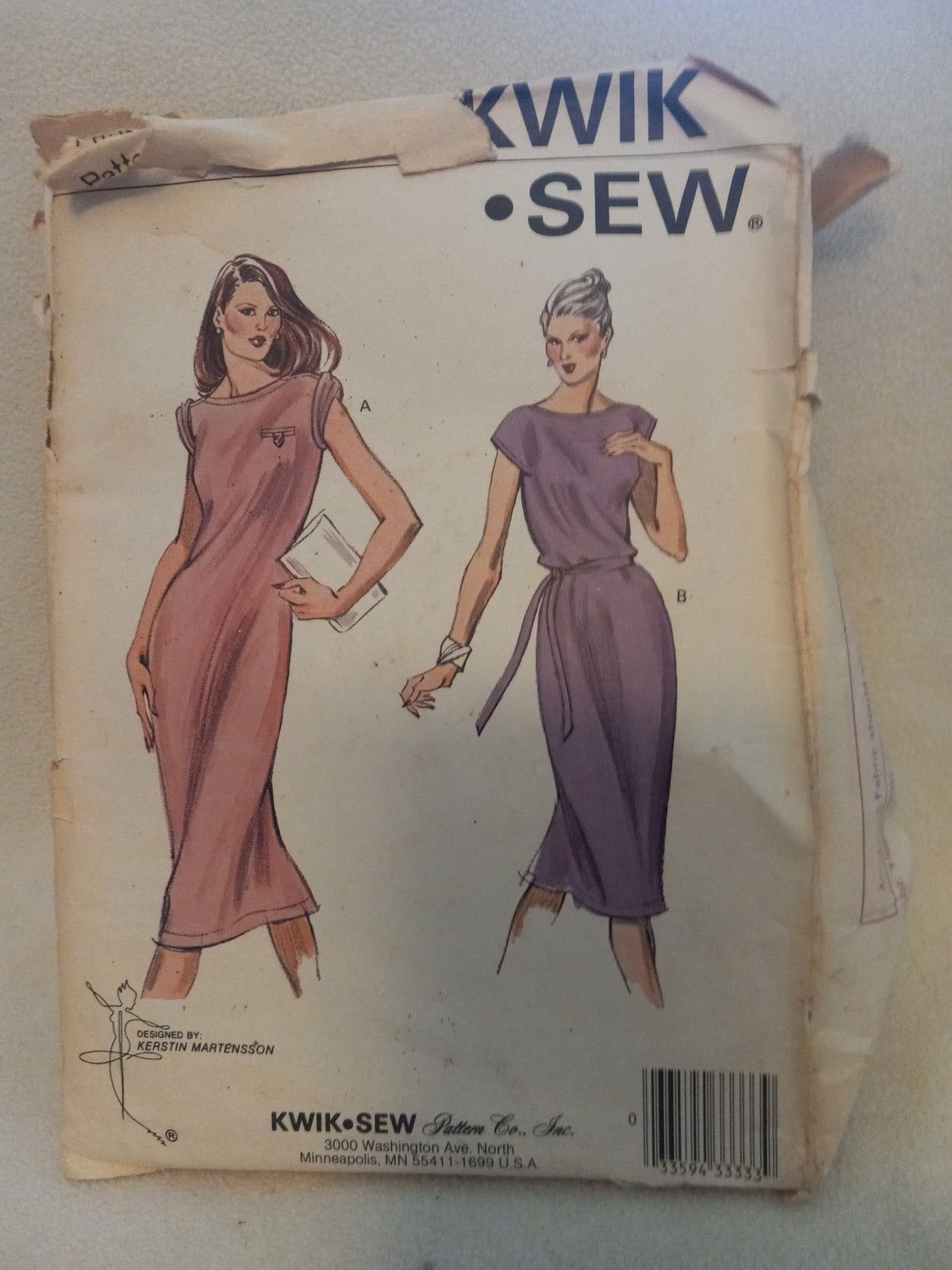 Pattern - Kwik Sew 1090 - Misses' Dress - Sizes 14-16-18-20