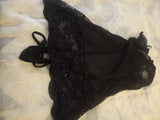 New Black Lace Nightgown and Thong - Size Medium