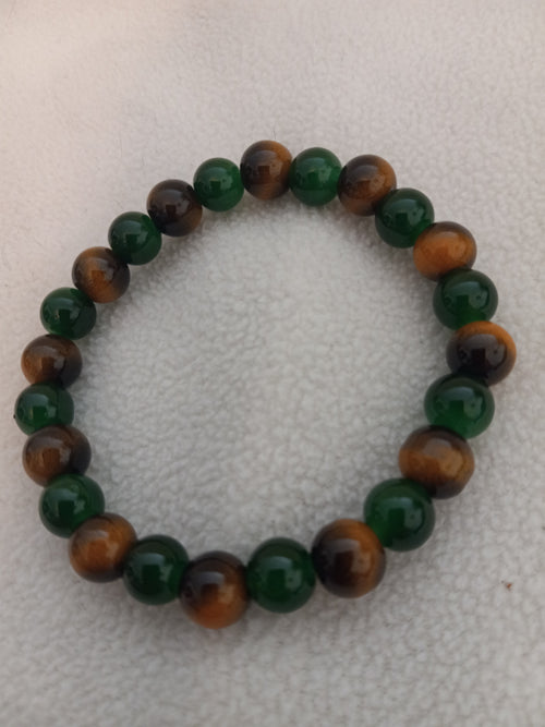 Natural Agate Beaded Stretch Harmony Bracelet