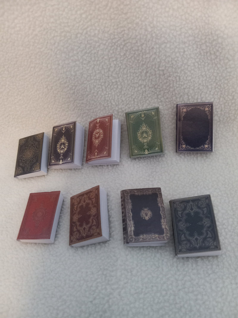 Dollhouse Miniatures - Lot of 9 "Hardcover" Books
