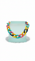 Tropical Aqua Chunky Chain Necklace