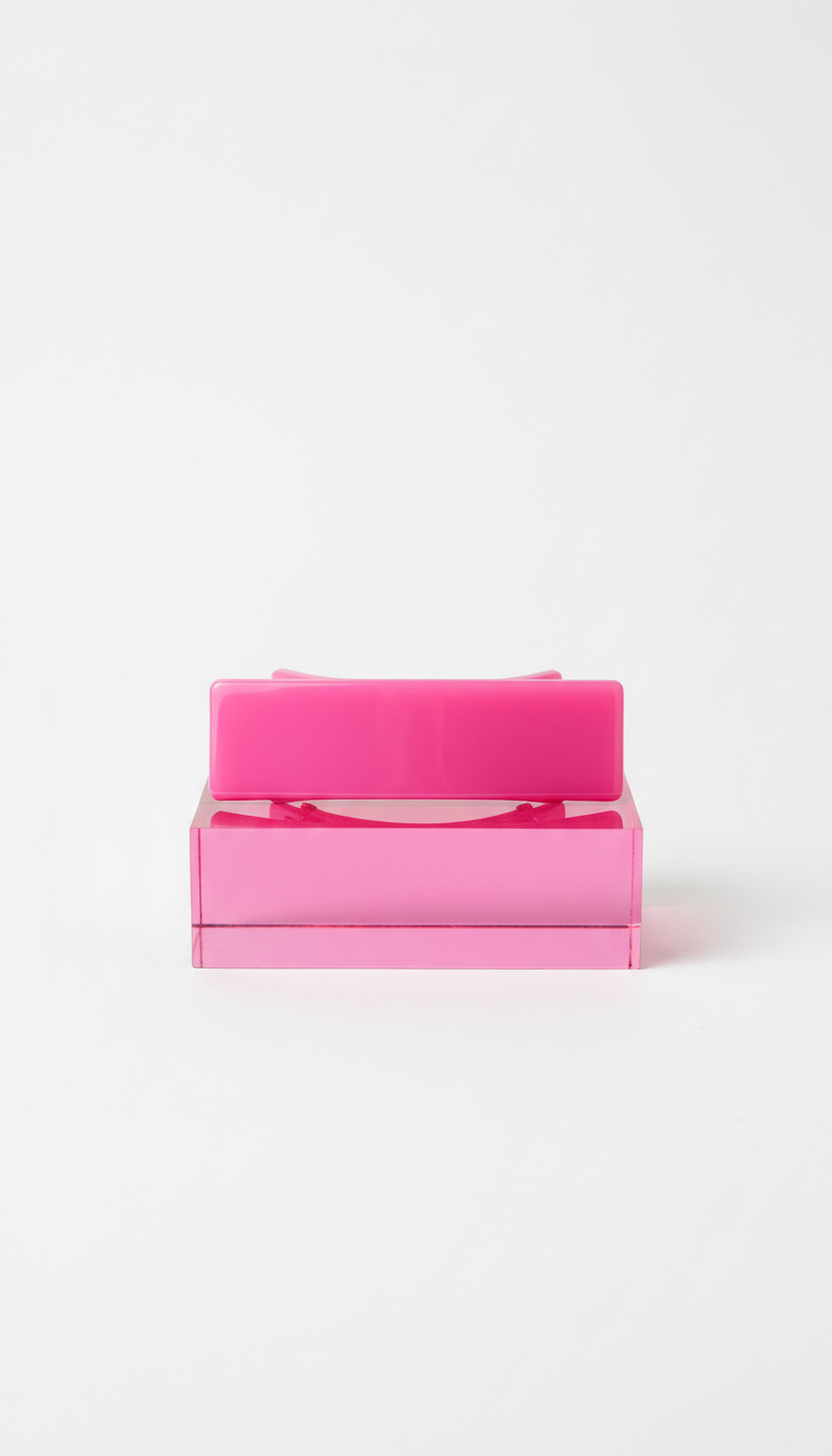 Electric Pink Acrylic Hair Clip